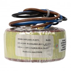 Тороидальный трансформатор ТТП-36 220В 24В 1 А